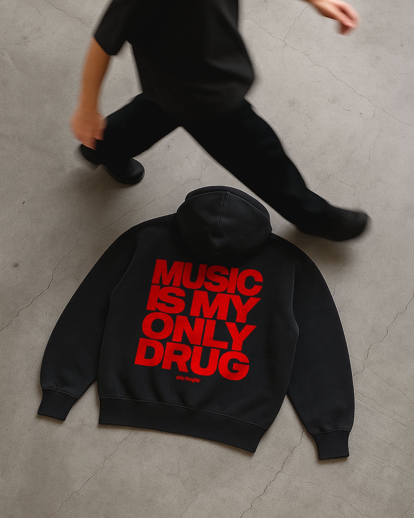 Oversized Hoodie - Music Is My Only Drug