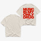 Heavy Oversized Tee - Music Is My Only Drug