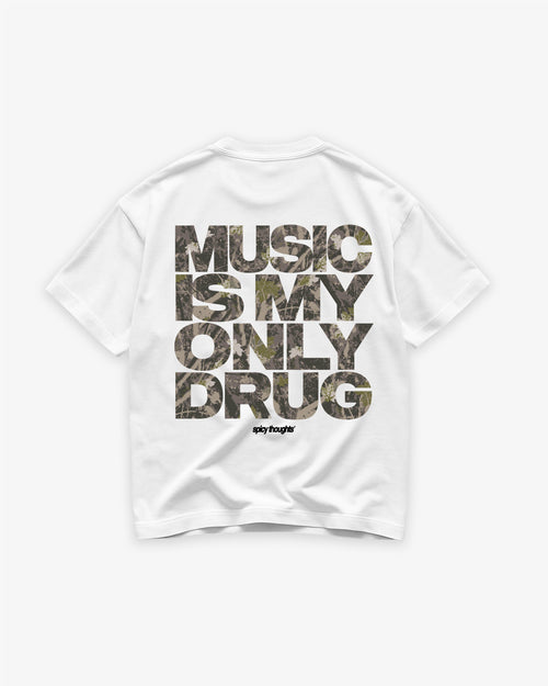 Heavy Oversized Tee - Music Is My Only Drug