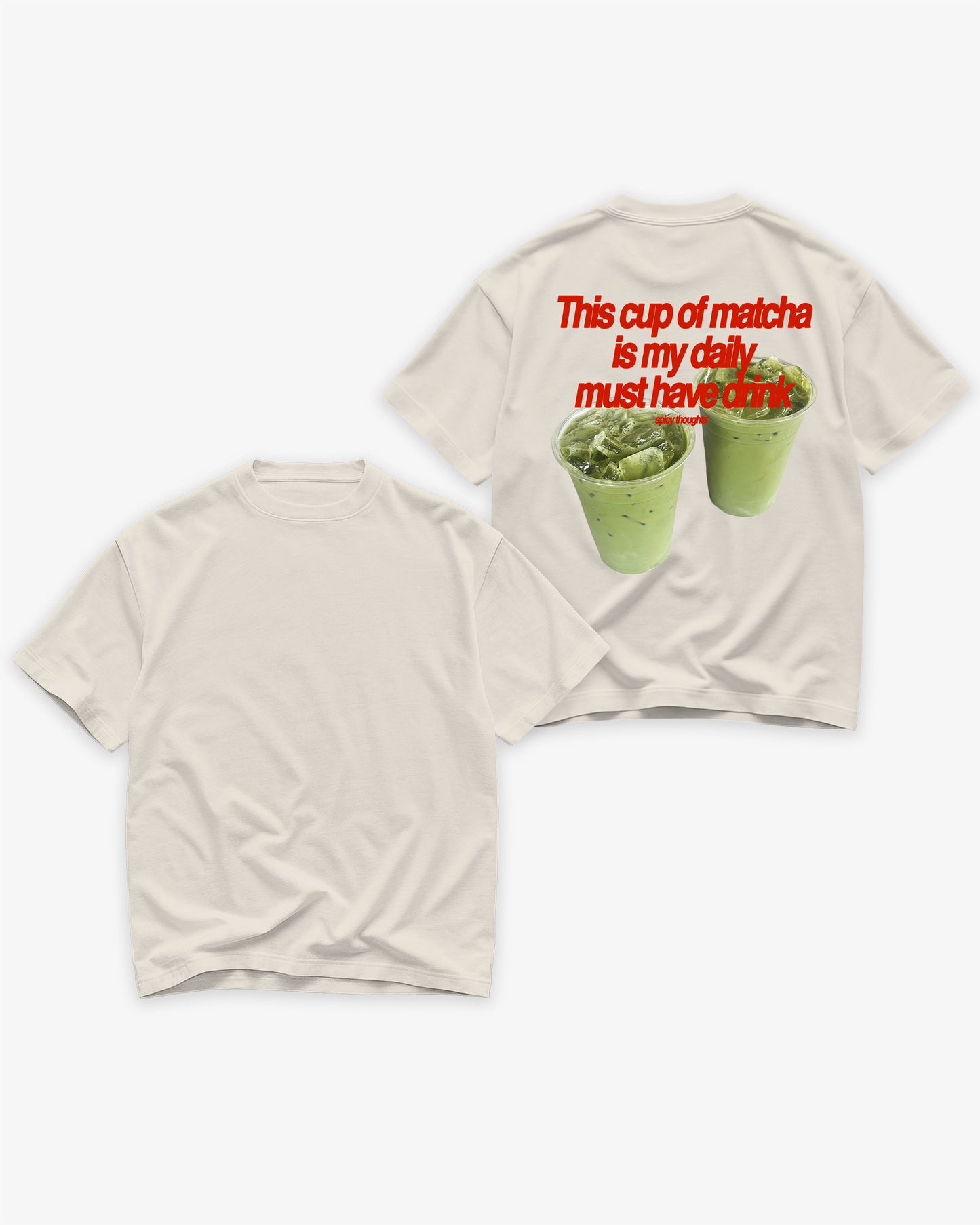 Heavy Oversized Tee - Matcha Daily