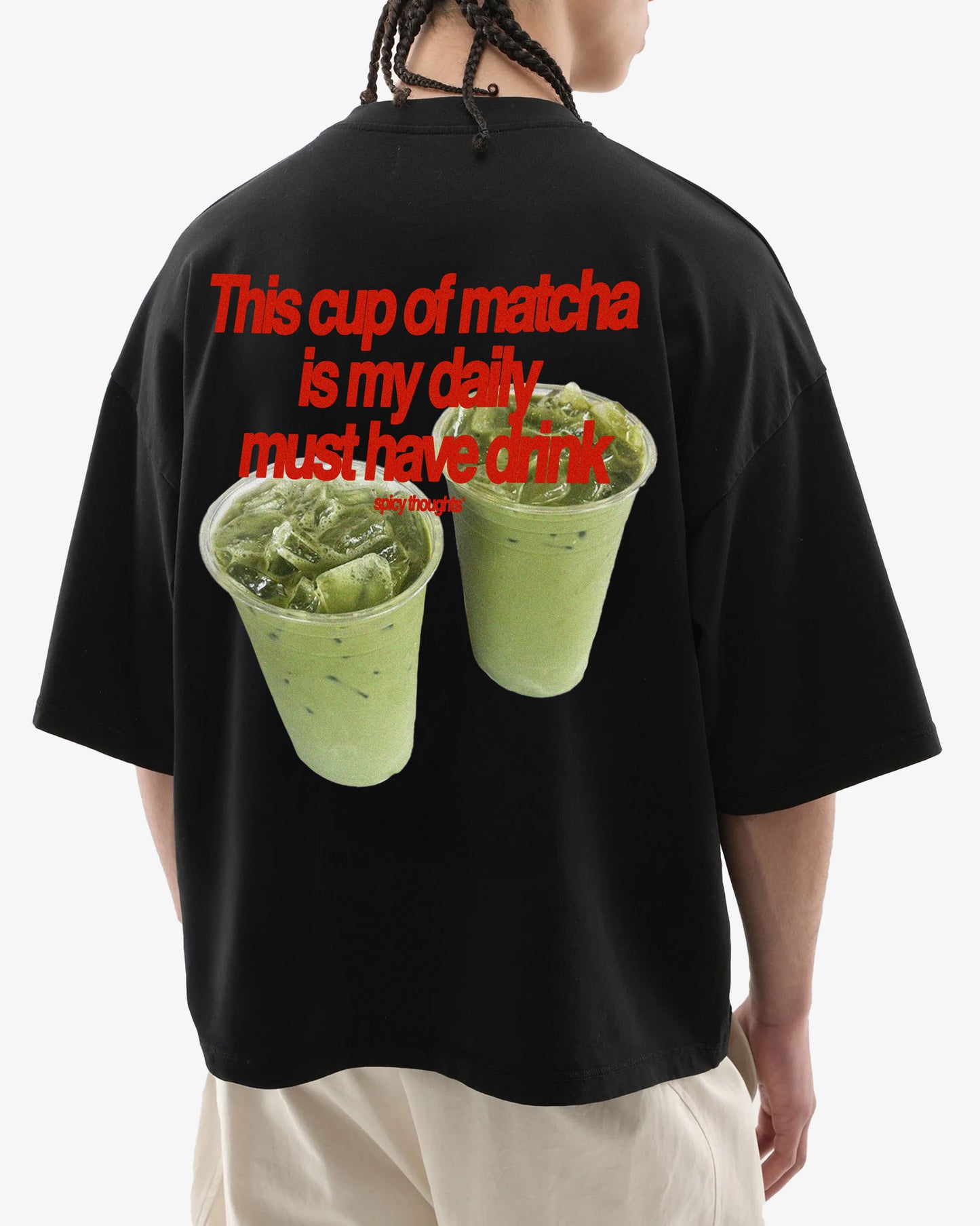 Heavy Oversized Tee - Matcha Daily