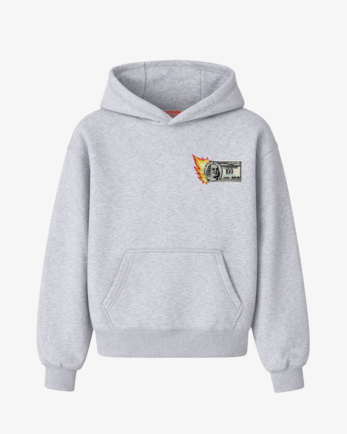 Oversized Hoodie - “Burning Money” Patch