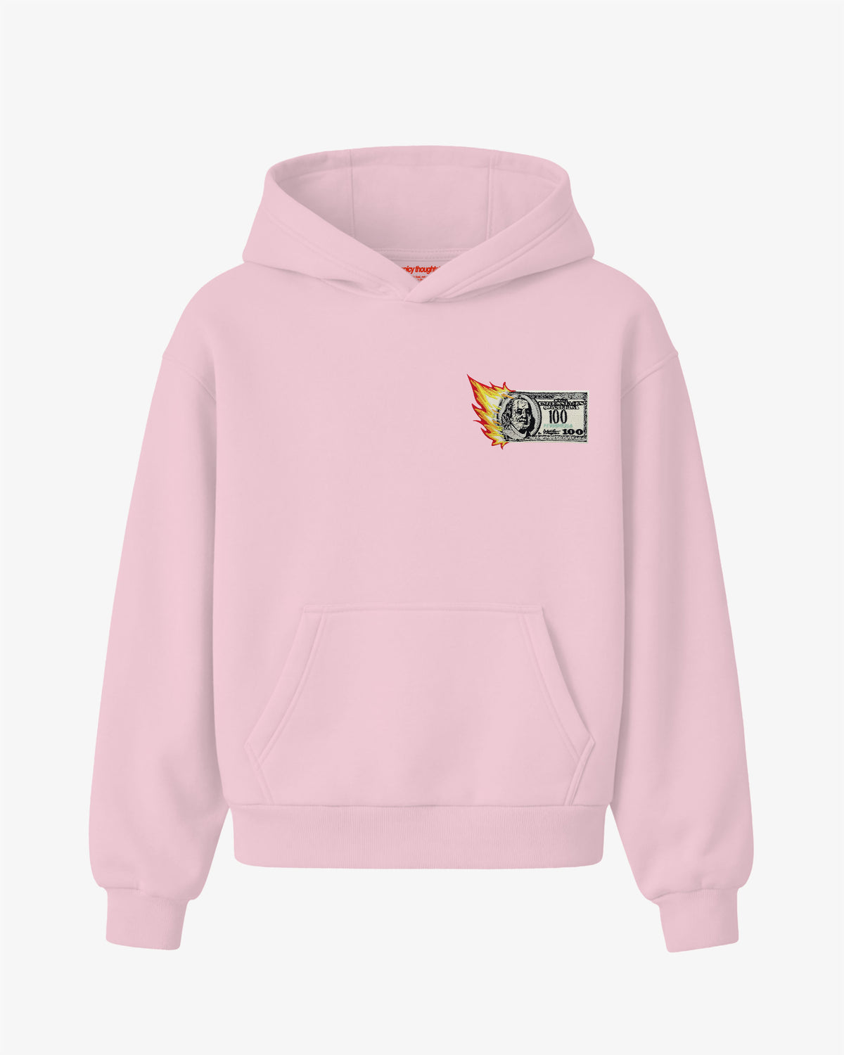 Oversized Hoodie - “Burning Money” Patch