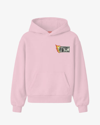 Oversized Hoodie - “Burning Money” Patch