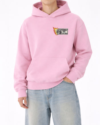 Oversized Hoodie - “Burning Money” Patch