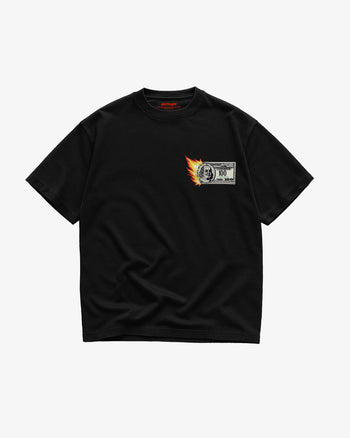 Heavy Oversized Tee - “Burning Money” Patch
