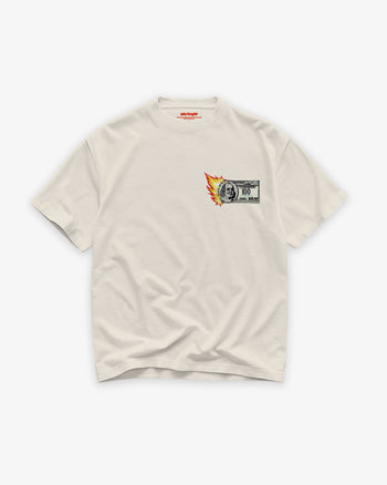 Heavy Oversized Tee - “Burning Money” Patch