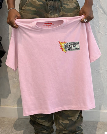 Heavy Oversized Tee - “Burning Money” Patch