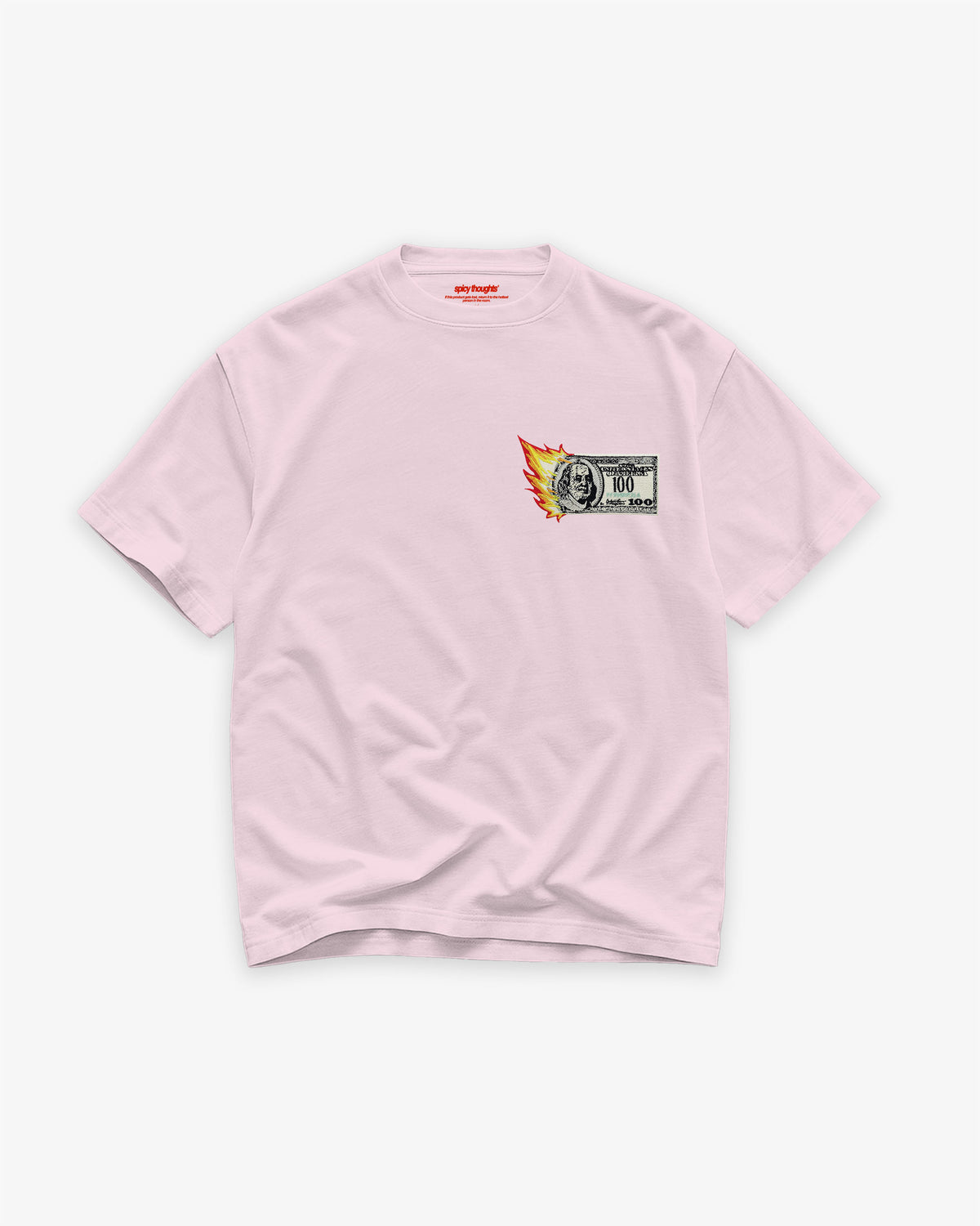 Heavy Oversized Tee - “Burning Money” Patch