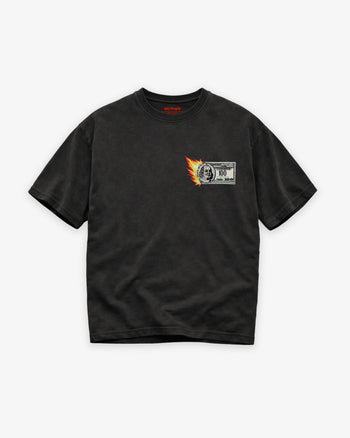 Heavy Oversized Tee - “Burning Money” Patch