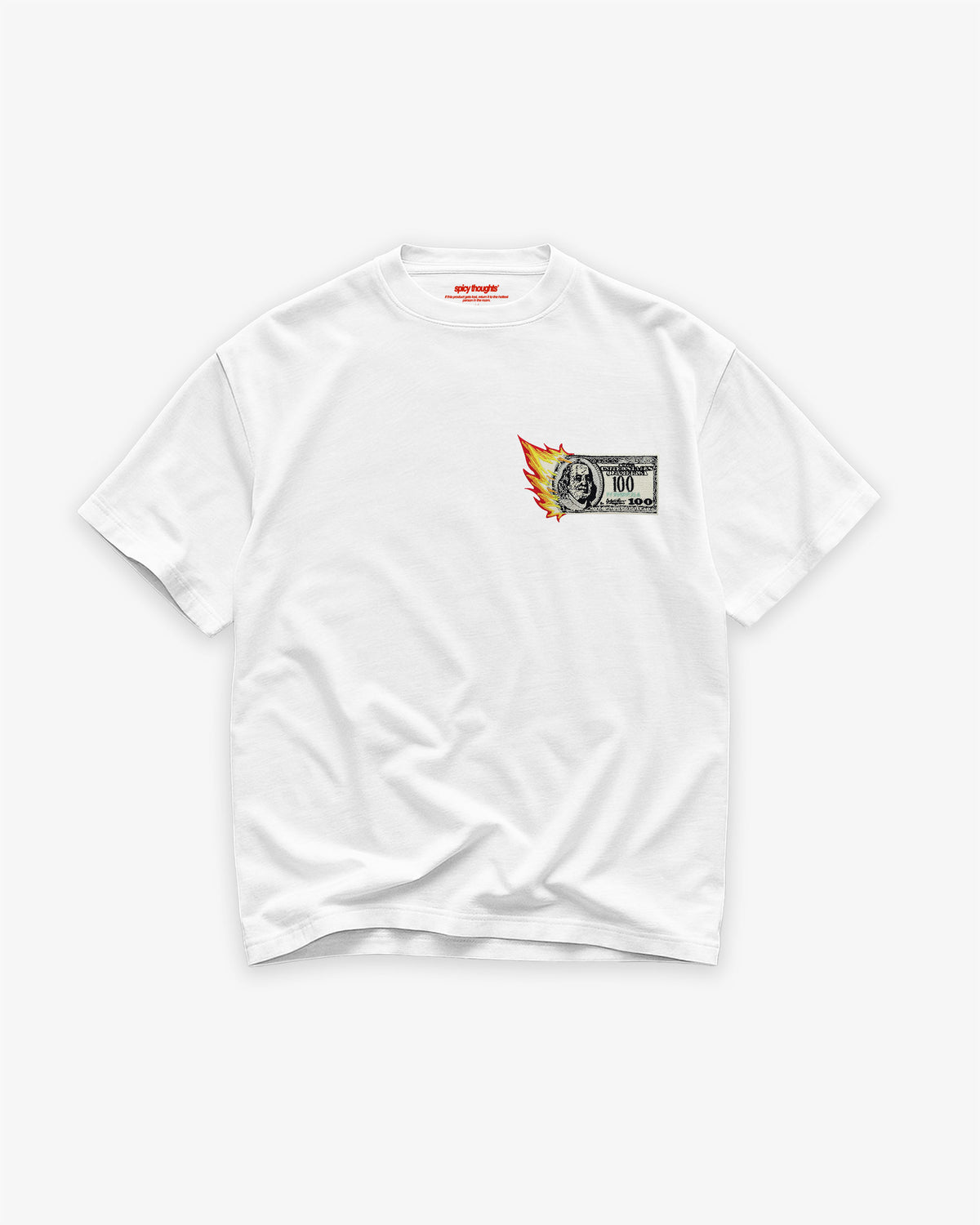Heavy Oversized Tee - “Burning Money” Patch