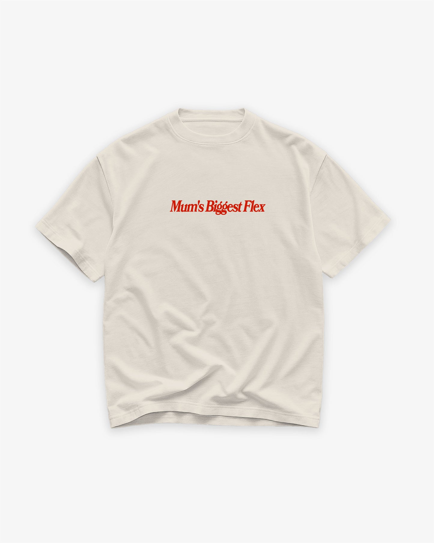 Heavy Oversized Tee White - Mum’s Biggest Flex