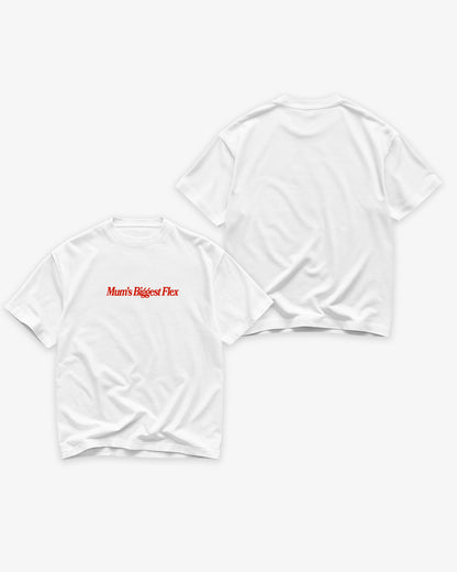Heavy Oversized Tee White - Mum’s Biggest Flex