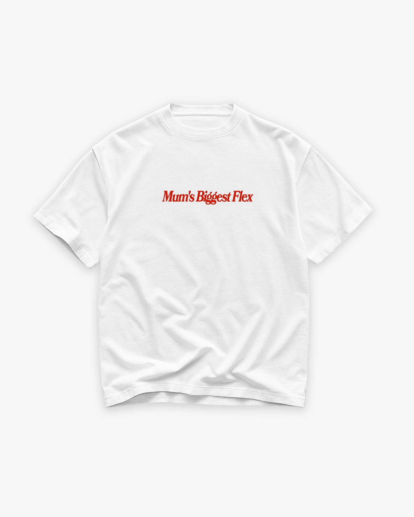Heavy Oversized Tee White - Mum’s Biggest Flex