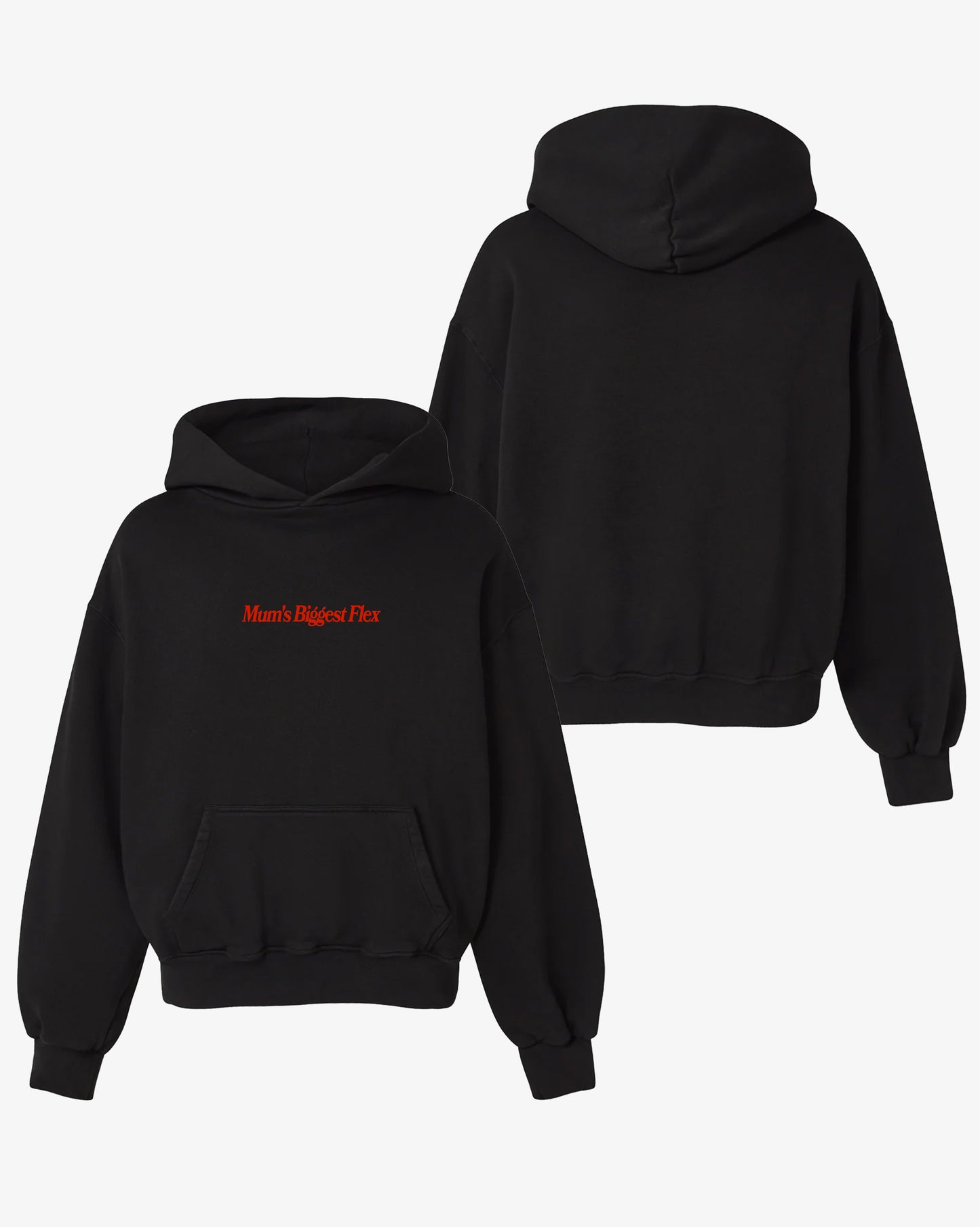 Oversized Hoodie Black - Mum's Biggest Flex