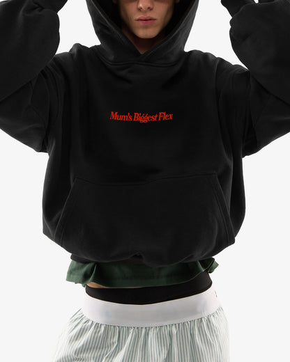 Oversized Hoodie Black - Mum's Biggest Flex