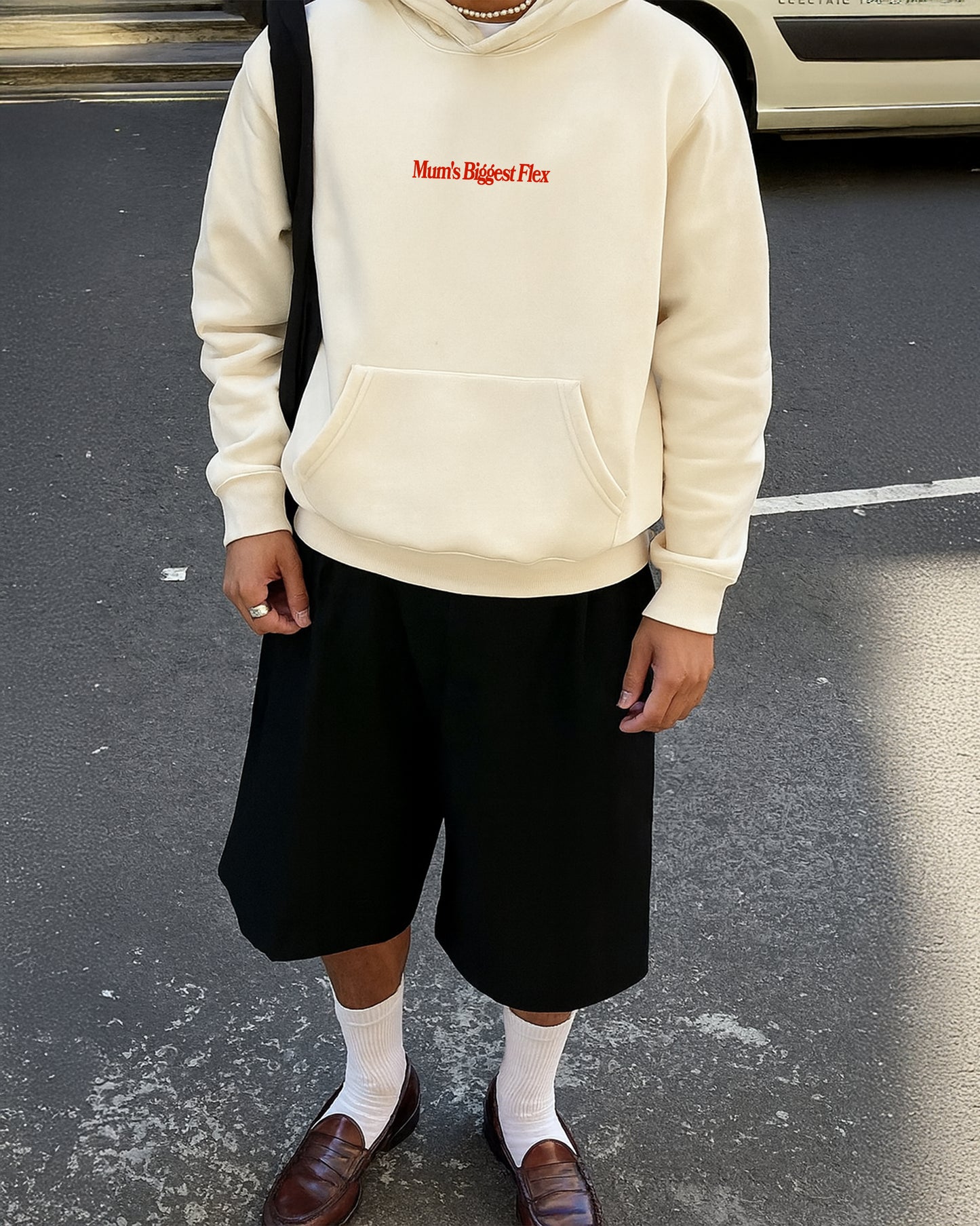 Oversized Hoodie Black - Mum's Biggest Flex