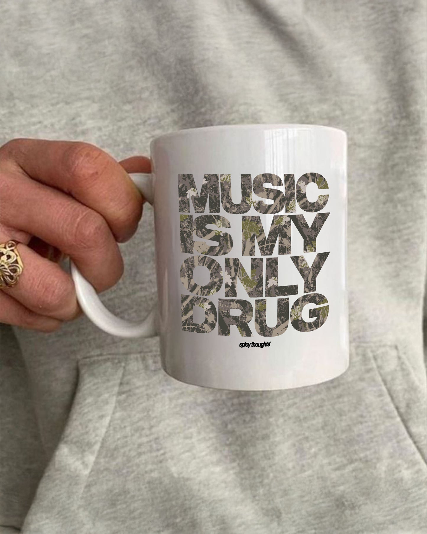 Ceramic Cup - Music Is My Only Drug