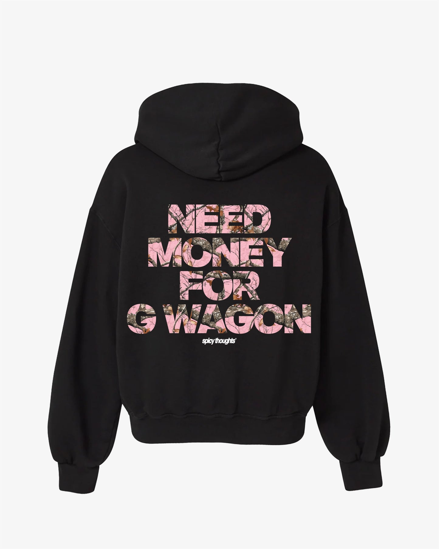 Oversized Hoodie Black - Need Money For G Wagon