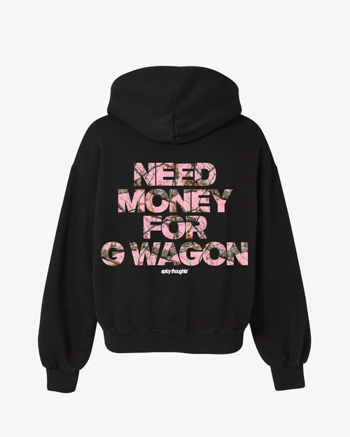 Oversized Hoodie Black - Need Money For G Wagon