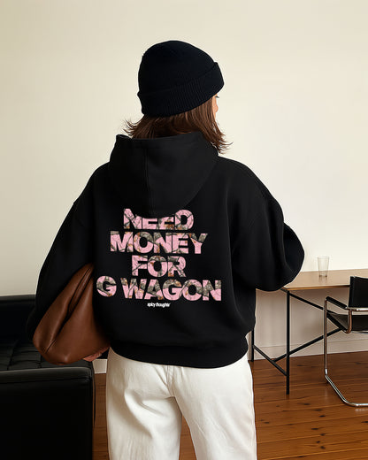 Oversized Hoodie Black - Need Money For G Wagon