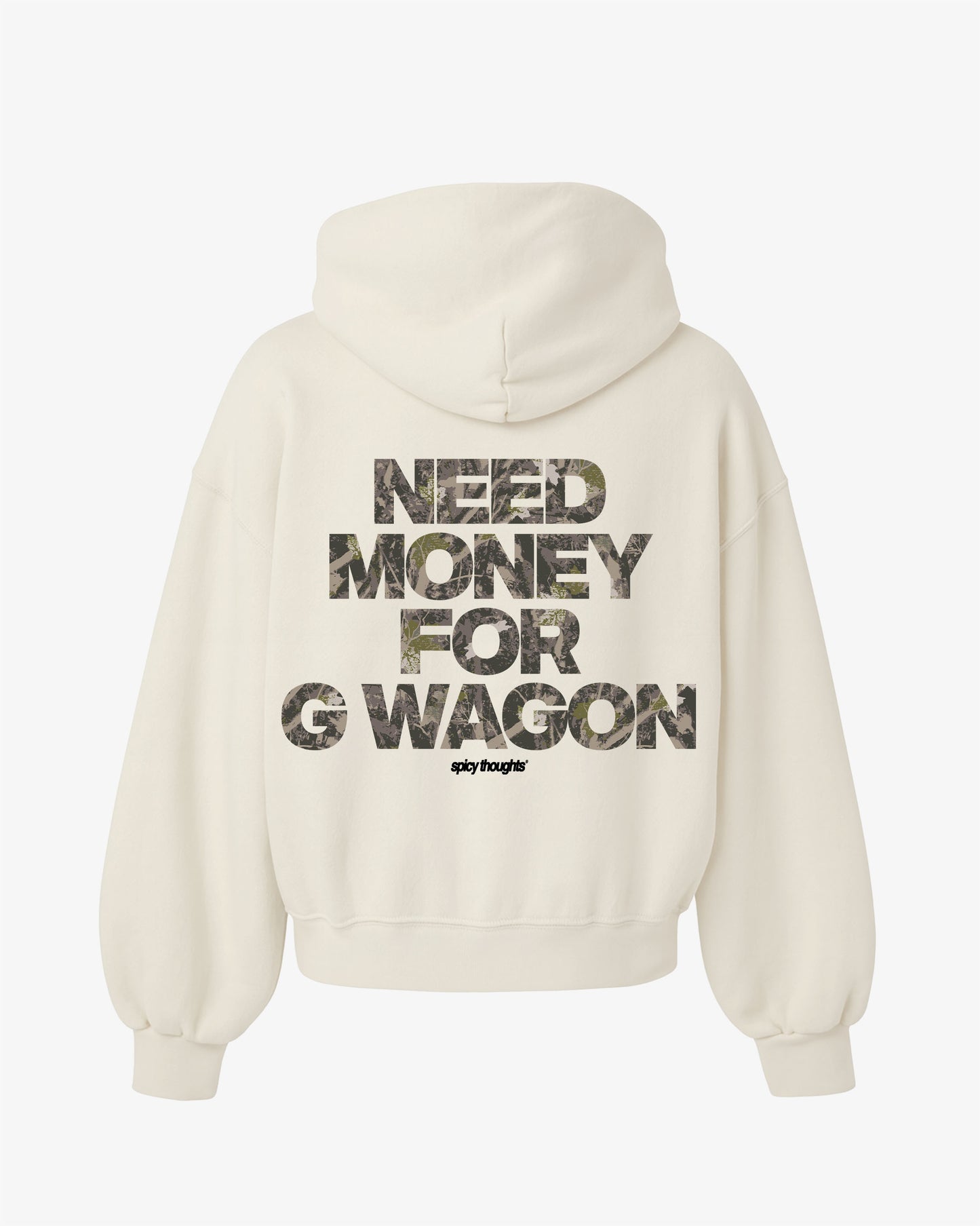 Oversized Hoodie Black - Need Money For G Wagon