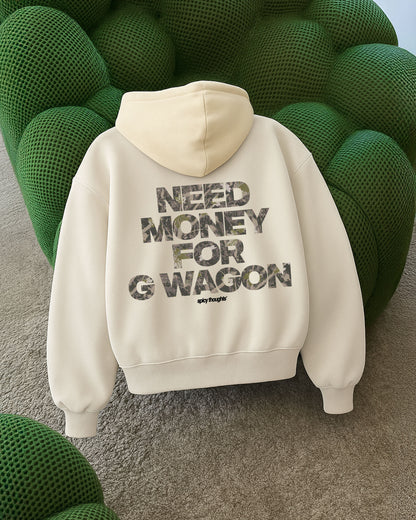 Oversized Hoodie Black - Need Money For G Wagon