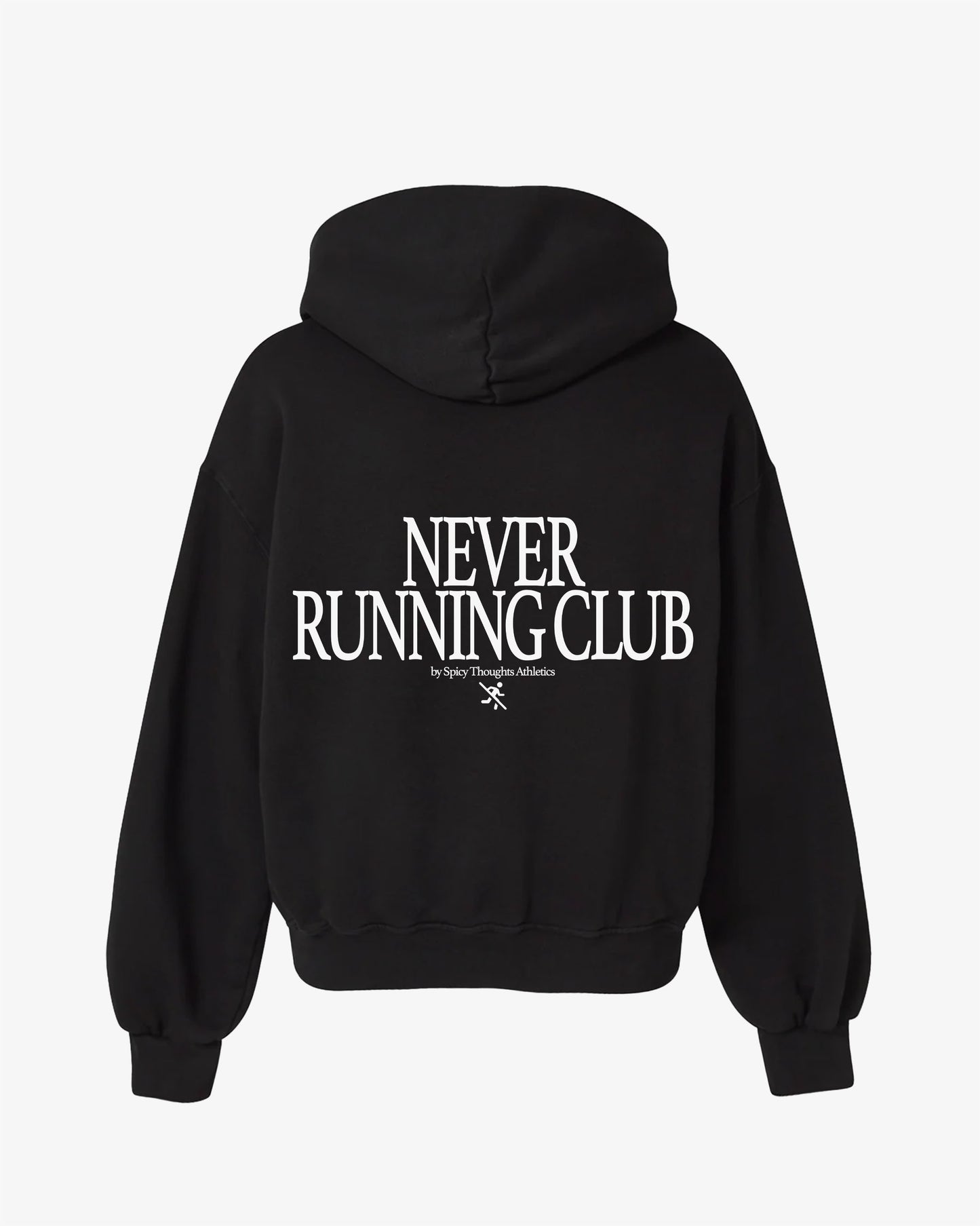 Oversized Hoodie Black - Never Running Club