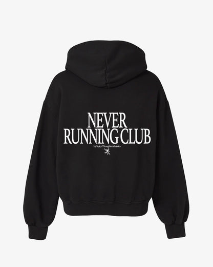 Oversized Hoodie Black - Never Running Club