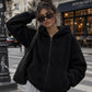 Oversized Sherpa Zip Hoodie Girls