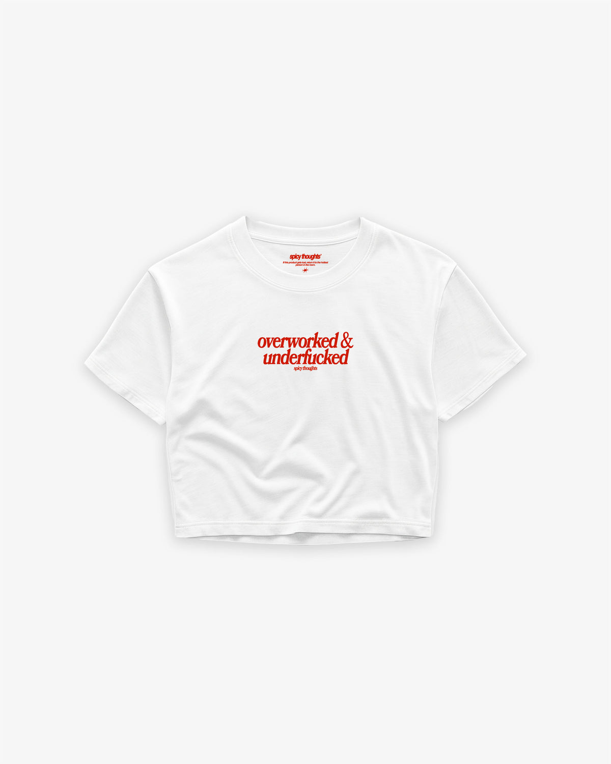 Cropped Tee - Overworked & Underfucked