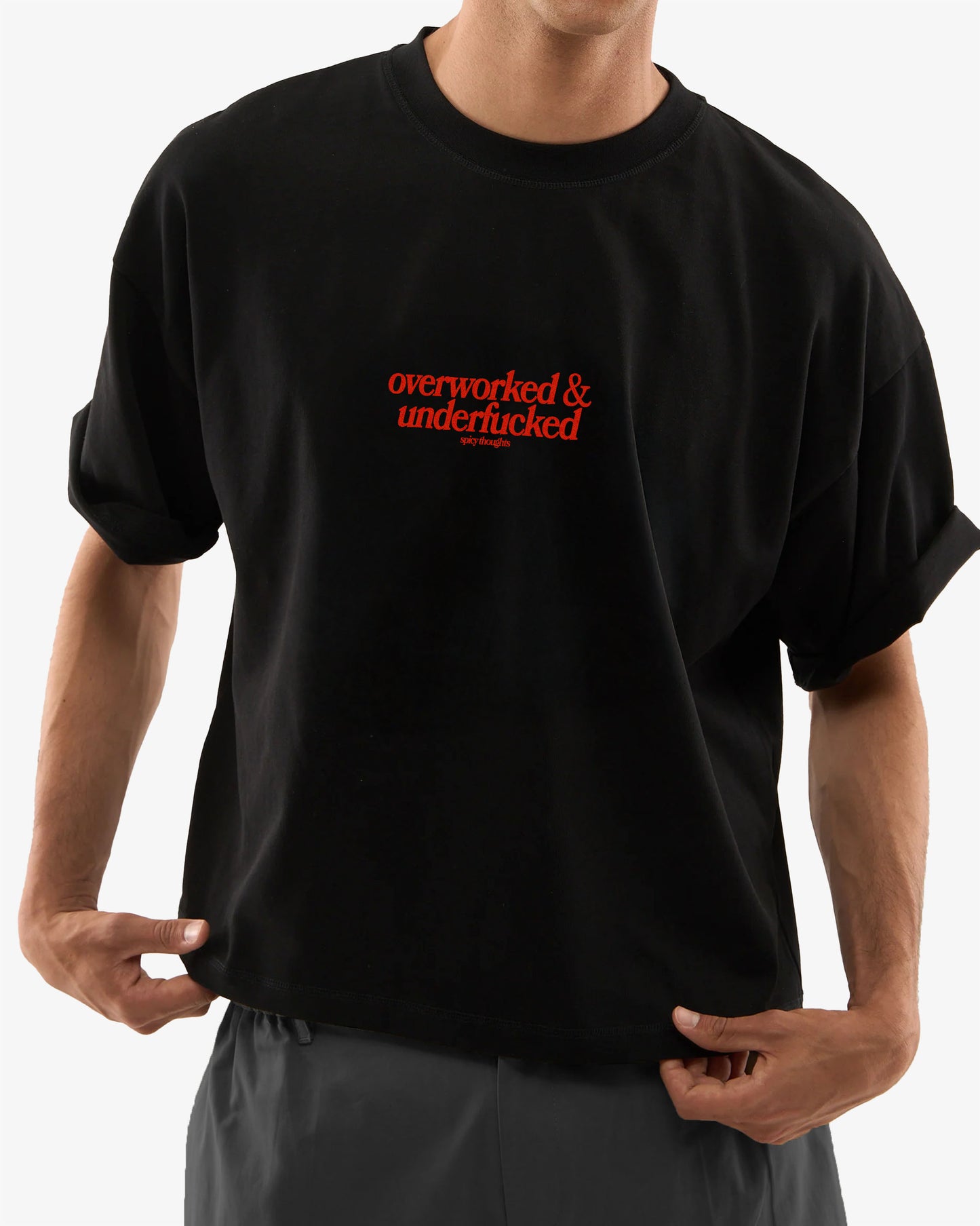 Heavy Oversized Tee - Overworked & Underfucked