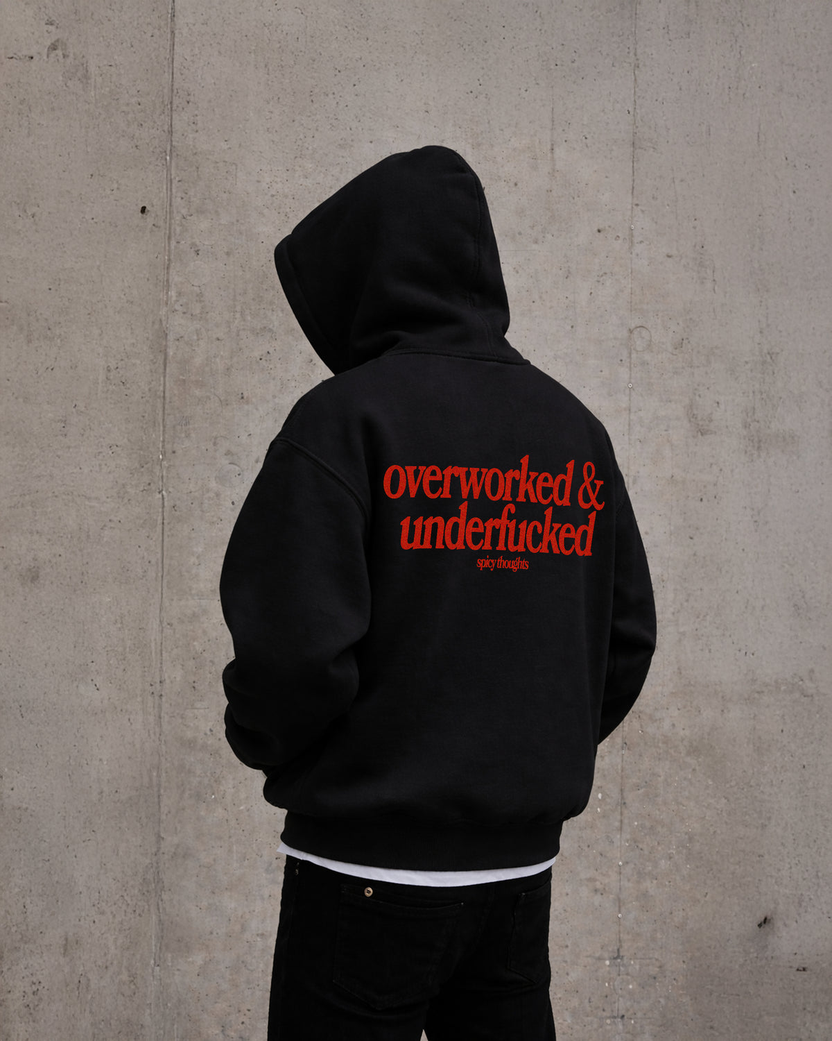 Oversized Hoodie - Overworked & Underfucked