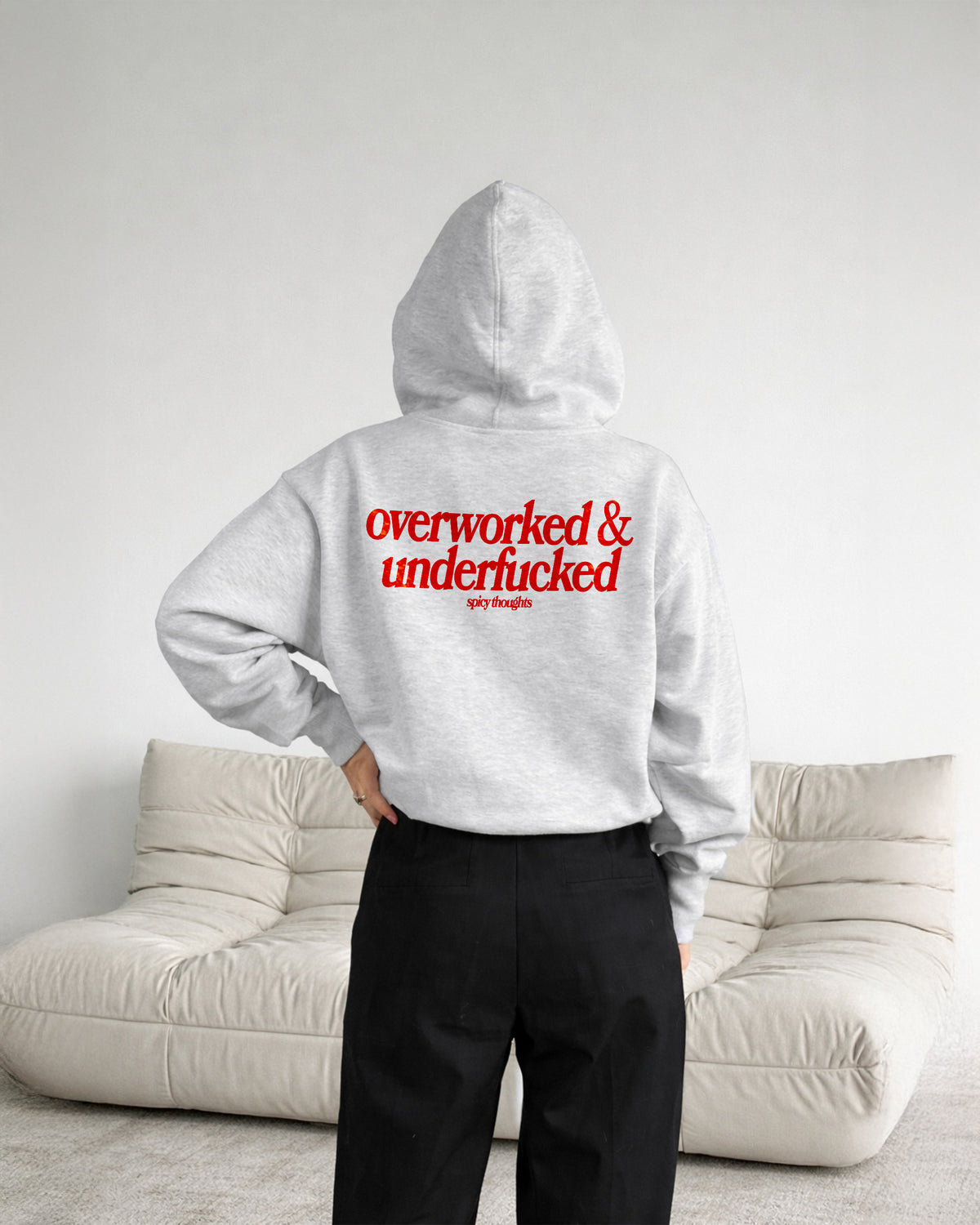 Oversized Hoodie - Overworked & Underfucked