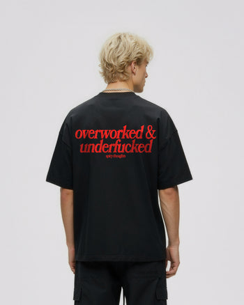 Heavy Oversized Tee - Overworked & Underfucked