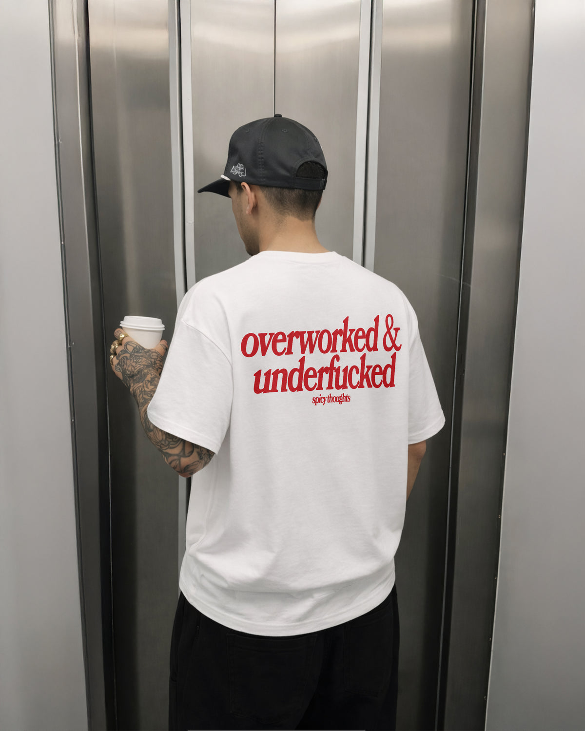 Heavy Oversized Tee - Overworked & Underfucked