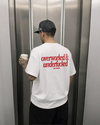 Heavy Oversized Tee - Overworked & Underfucked