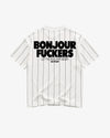 Pinstripe Tee - Bonjour Fuckers