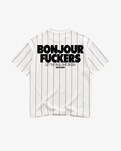 Pinstripe Tee - Bonjour Fuckers