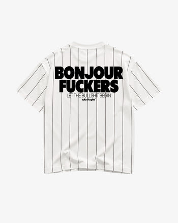 Pinstripe Tee - Bonjour Fuckers
