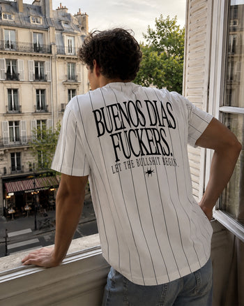 Pinstripe Tee - Buenos Dias Fuckers