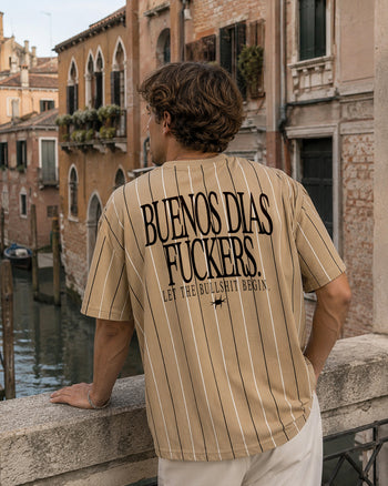 Pinstripe Tee - Buenos Dias Fuckers