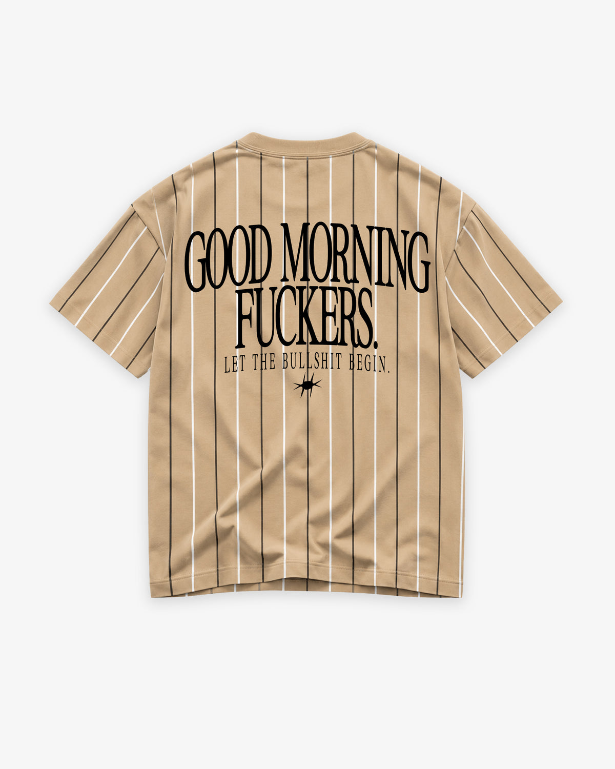 Pinstripe Tee - Good Morning Fuckers