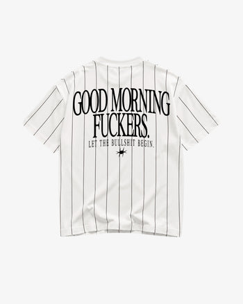 Pinstripe Tee - Good Morning Fuckers