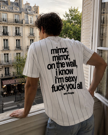 Pinstripe Tee - Mirror, Mirror, On The Wall