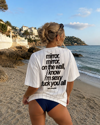 Pinstripe Tee - Mirror, Mirror, On The Wall