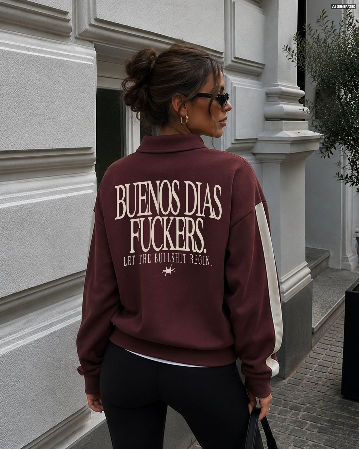 Oversized Polo Sweater - Buenos Dias Fuckers