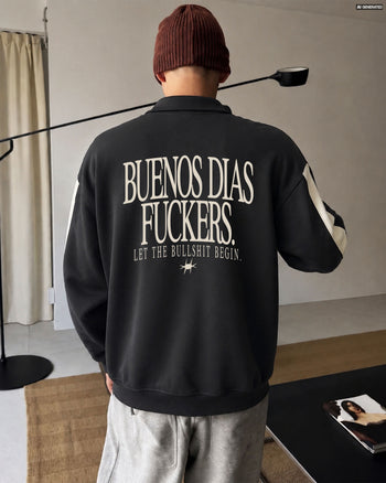Oversized Polo Sweater - Buenos Dias Fuckers