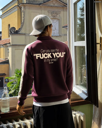 Oversized Polo Sweater - Can You See The Fuck You In My Smile
