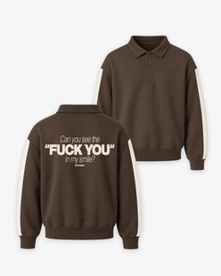 Oversized Polo Sweater - Can You See The Fuck You In My Smile